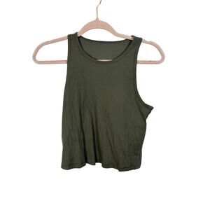 Vuori Women’s Green Pose Plyo Rib Tank Top Size L Activewear Comfort